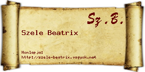 Szele Beatrix névjegykártya
