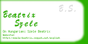 beatrix szele business card